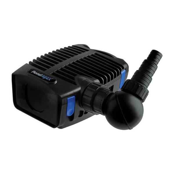 Black pump with a hose attachment on a white background