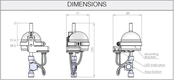 PearlAqua Micro 12volt LED Automatic Ultra Violet Water Treatment - NZ Pump And Water Filters