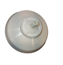 White plastic component on a white background