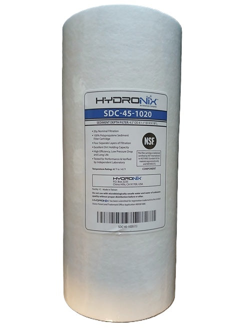 Hydranix water filter cartridge on a white background