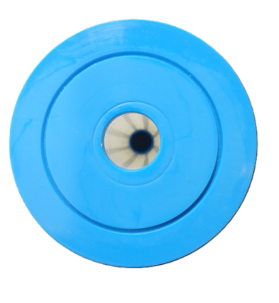 Pleated water filter end cap