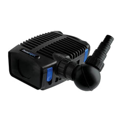 Black pump with a hose attachment on a white background