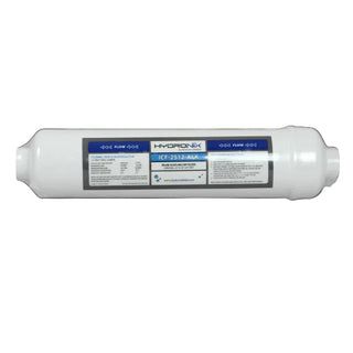 Hydroponic water filter cartridge on a black background