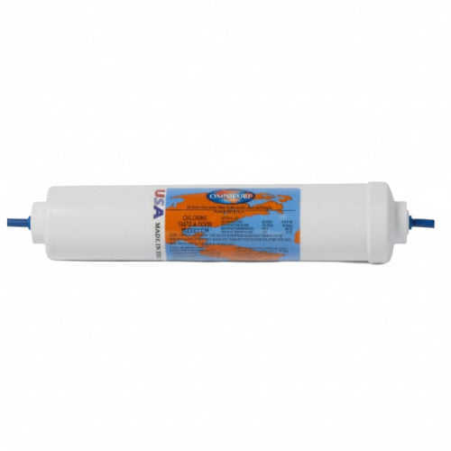 omnipure water filter with a blue label on a white background