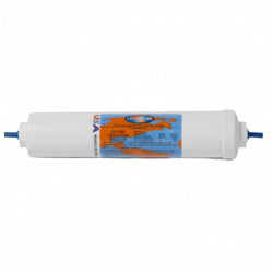 omnipure water filter with a blue label on a white background