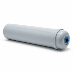 White cylindrical water filter on a white background