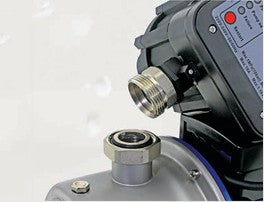 Close-up of a mechanical pump with visible components on a white background