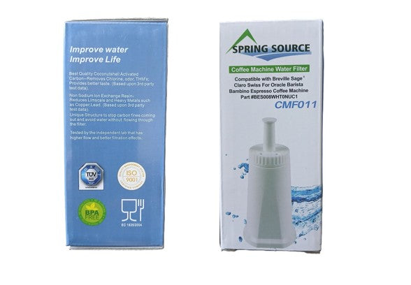 Spring Source coffee machine water filter packaging on a white background