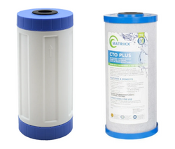 fluoride and matrikx cto  water filter twin set for the whole house