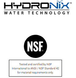 hydronix NSF certified water filter logo