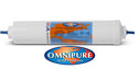Omnipure water filter cartridge with label on a white background