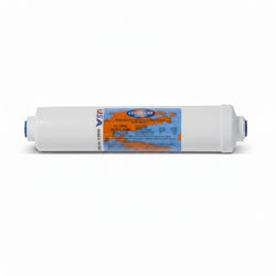 Water filter cartridge on a white background