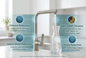 highlighting chlorine taste and odour reduction and GAC + KDF filtration, without the unverified cyst or percentage claims.