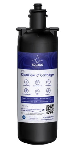 Aquano KlearFlow 10" cartridge on a white background