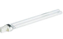 Ultraviolet light bulb on a white background