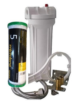 undersink water filter housing and parts, with a microlene lead reduction water filter