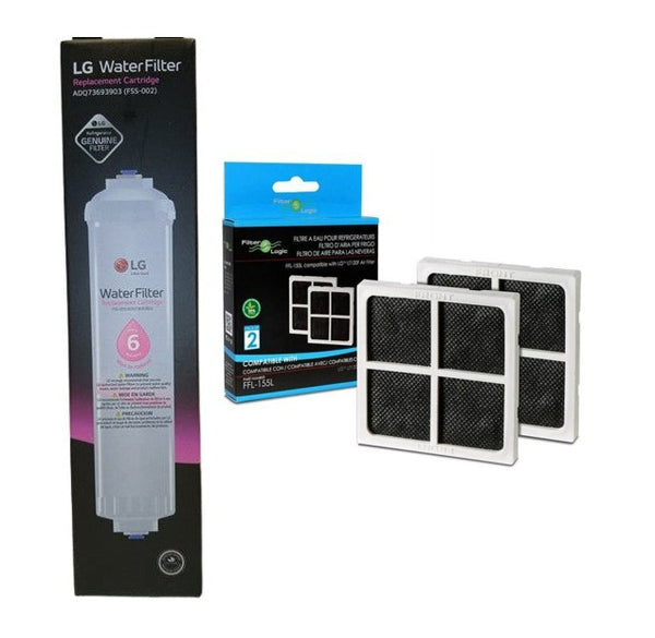 LG Fridge Water Filter ADQ736939 Plus 2 Carbon Air Purifiers