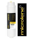 White water filter cartridge with Microlene branding on a white background