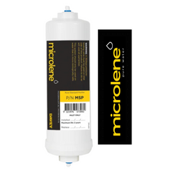 microlene msp filter with black and yellow label and wgite background