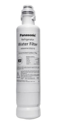 Panasonic refrigerator water filter on a white background