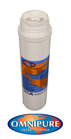 Omnipure water filter cartridge on a white background