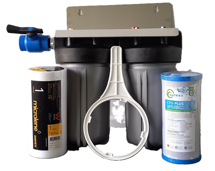 Home Water Filtration System 10" Sediment, Chlorine & VOCs Reduction