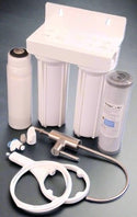 twin underbench water filter kit with tap and connection fittings