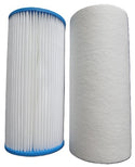 two water filters - prefilters front view