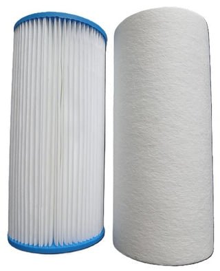 two water filters - prefilters front view
