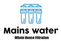 mains water whole house filtration logo chlorine & chemical  reduction