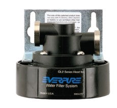 Pentair Everpure QL2 filter head in black with steel plate for fixing