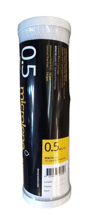 Microlene 0.5 Micron Drinking Water Filter Cartridge + Silver - NZ Pump And Water Filters